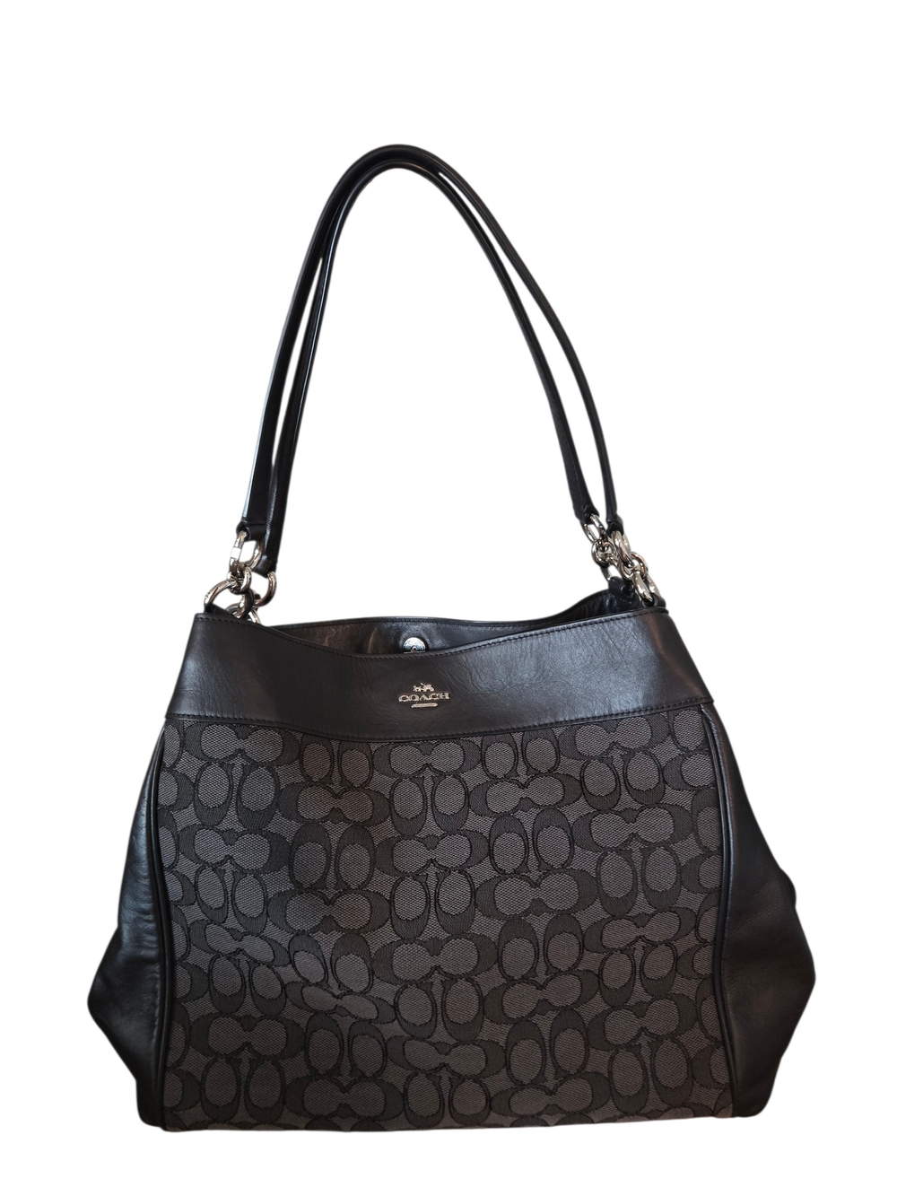 Coach Black Signature Canvas Shoulder Bag
